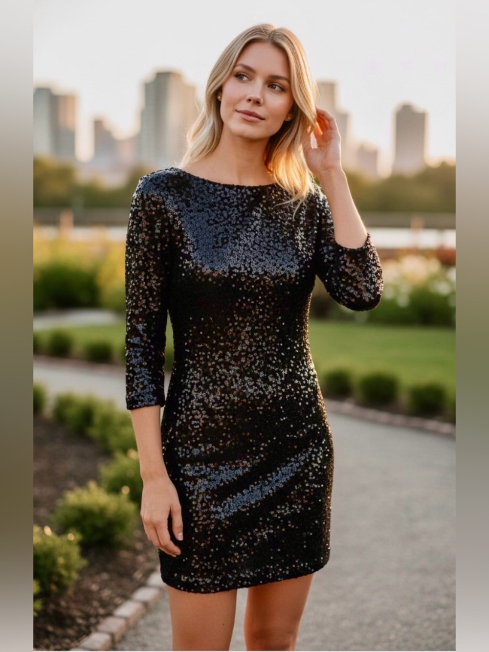 TFNC London Paris Sequin Dress